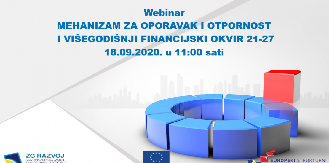 Razvojna agencija Zagreb održala je webinar „MEHANIZAM ZA OPORAVAK I OTPORNOST I VIŠEGODIŠNJI FINANCIJSKI OKVIR 2021.-2027.“