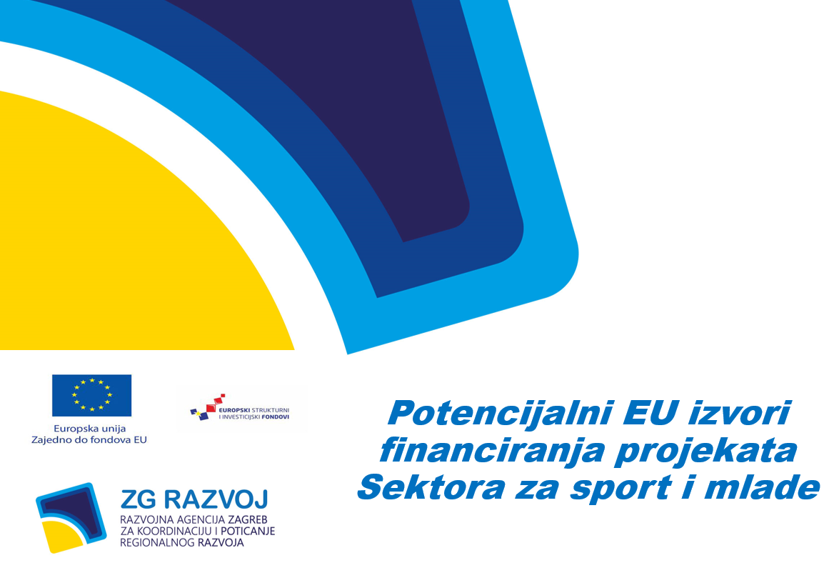 Razvojna agencija Zagreb pruža informativno – edukativni sadržaj Potencijalni EU izvori financiranja projekata Sektora za sport i mlade 